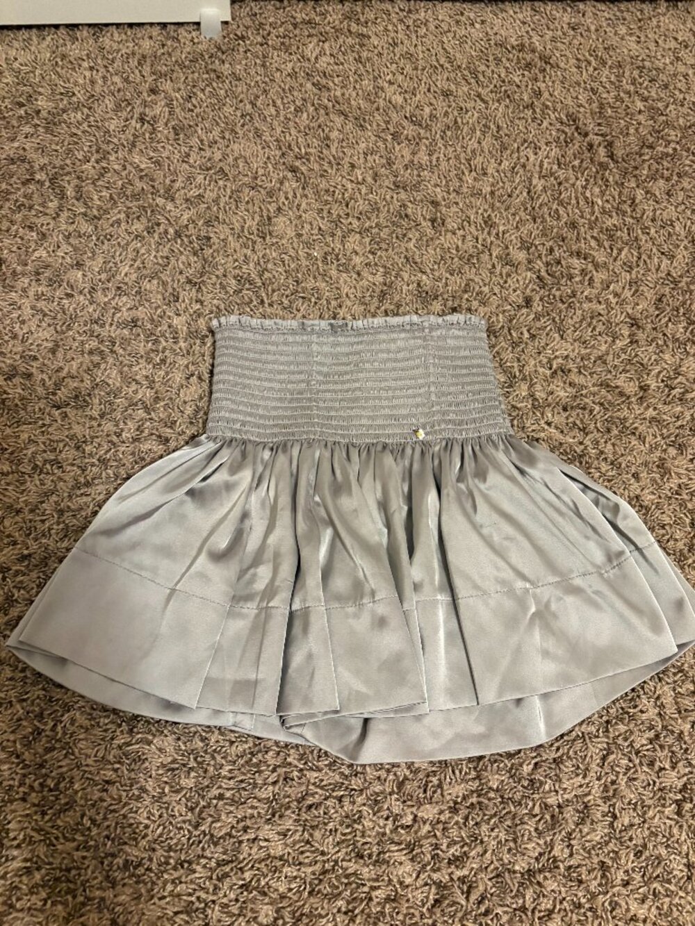 Natural Life Shorts XS Xtra Small Silver Wide Waistband Pull On Metallic Sparkle